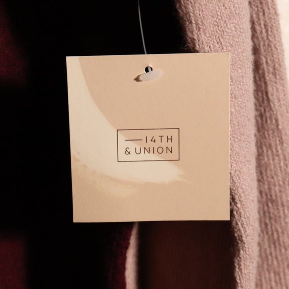 NWT 14th and Union V Neck Colorblock Sweater - Picture 3 of 6